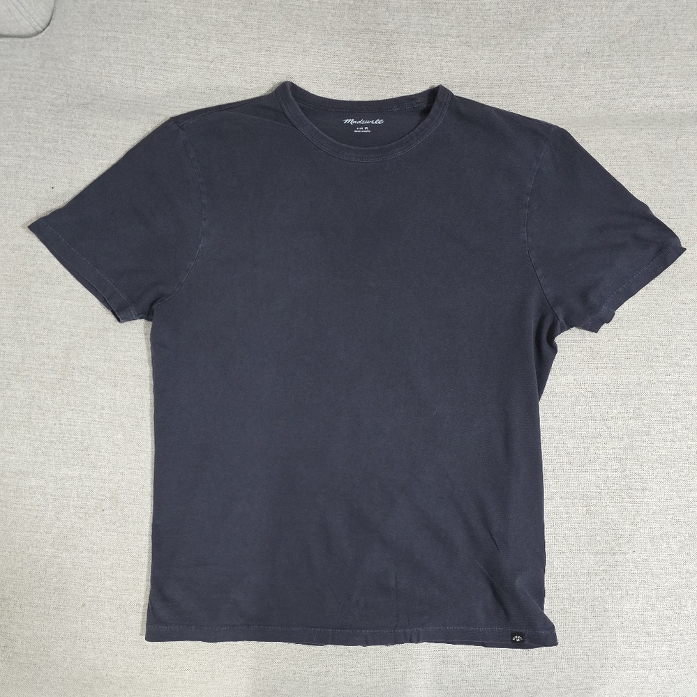 Madewell Men's solid navy crew neck T-shirt